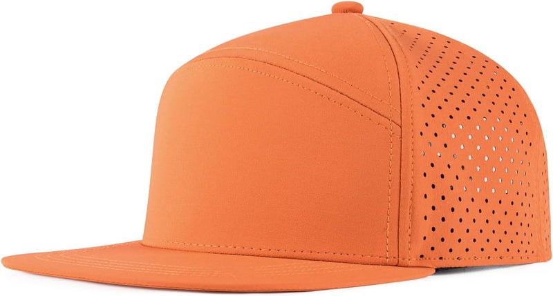 FEINION Men Flat Brim Adjustable Performance Hat Snapback Laser Perforated Baseball Cap - Image 1